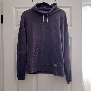 Reebok women’s cowl neck sweater with drawstring and kangaroo pocket